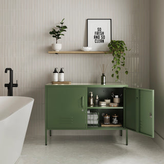 The Oxford  - Side Table/TV Stand Storage Locker In Forest - Urban Lockers