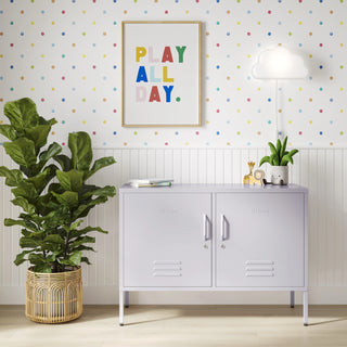 The Oxford  - Side Table/TV Stand Storage Locker In Lilac - Urban Lockers