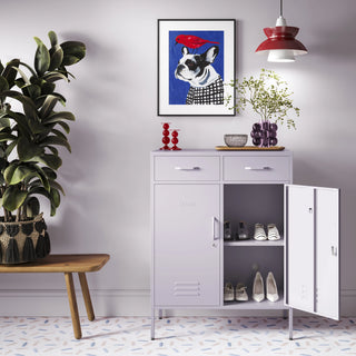 The Kensington - Home Style Storage Locker In Lilac - Urban Lockers